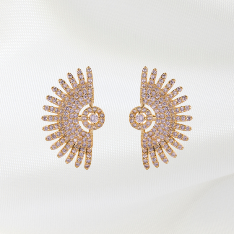 Crystal Contemporary Stud Earrings