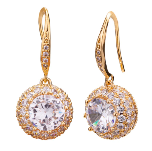 Crystal Cubic Zirconia Hook Earrings