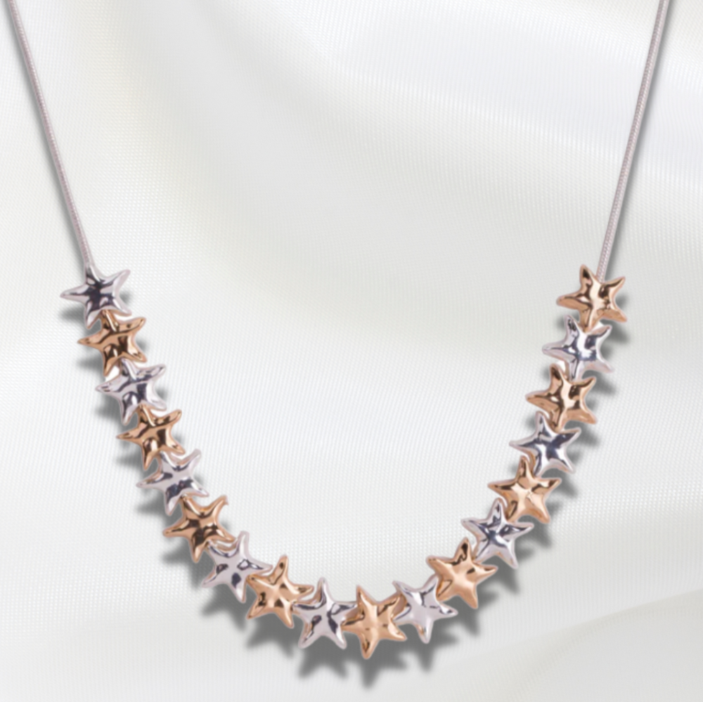 Mixed Metal Star Necklace