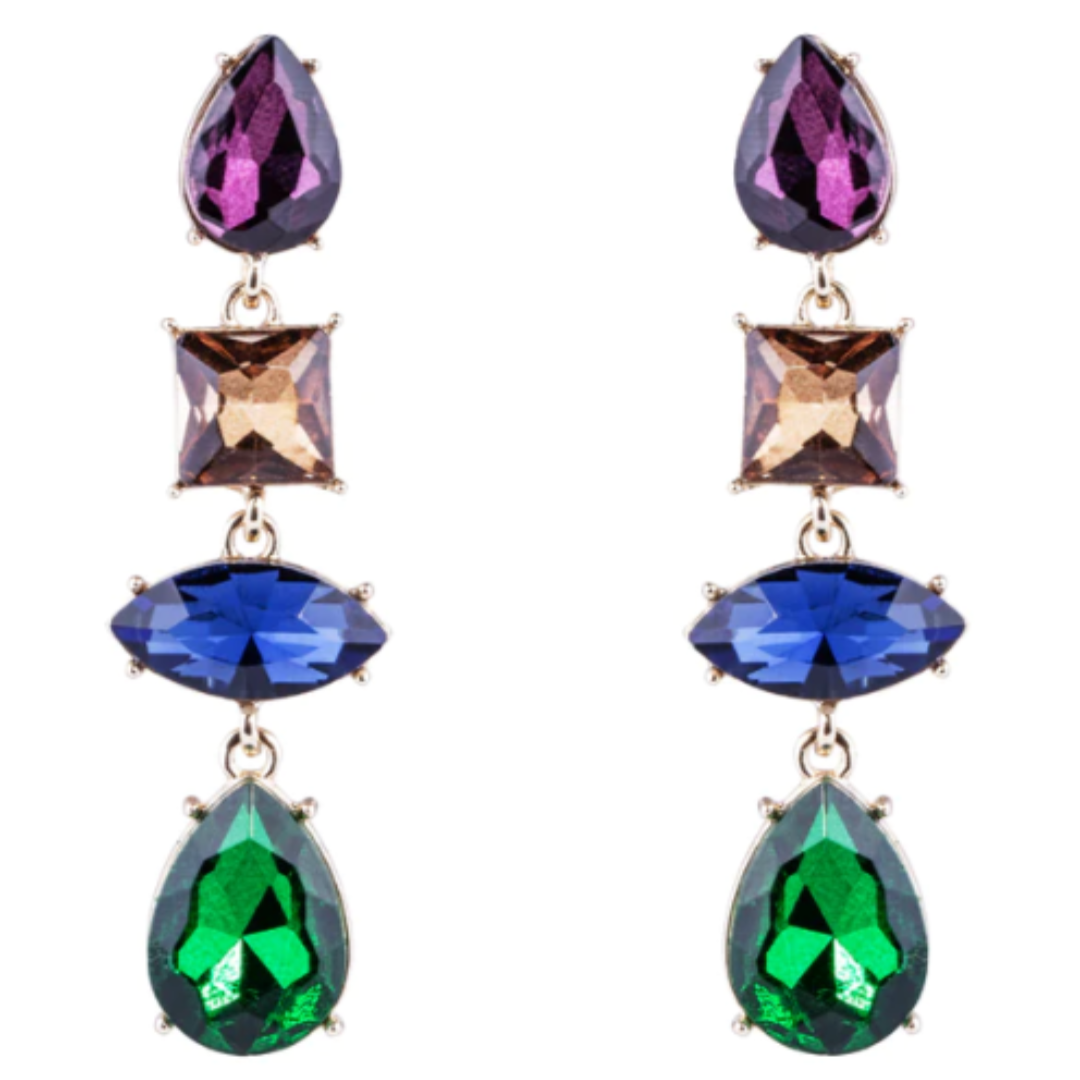 Coloured Crystal Earrings